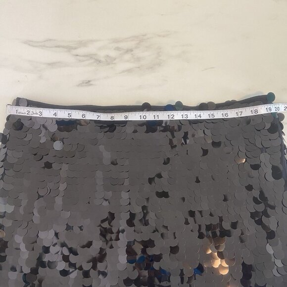 NWT Abercrombie & Fitch Scarlett Sequin Mini Skort Skirt Black Sequined XL Party - Picture 9 of 11